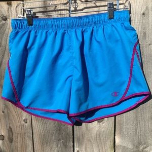Champion roll over waistband running shorts